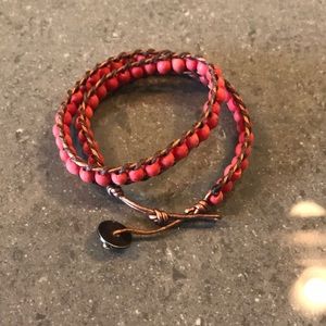 Cute red beaded bracelet